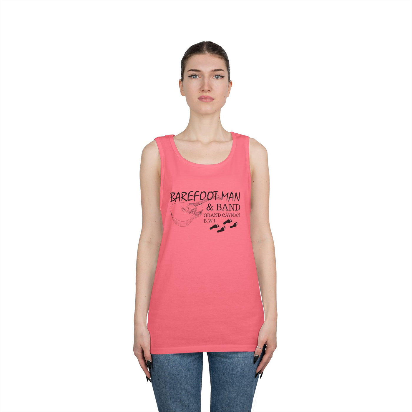 Retro Barefoot Man & Band Unisex Heavy Cotton Tank