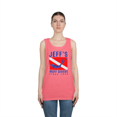 Jeff's Muff Divers Unisex Heavy Cotton Tank