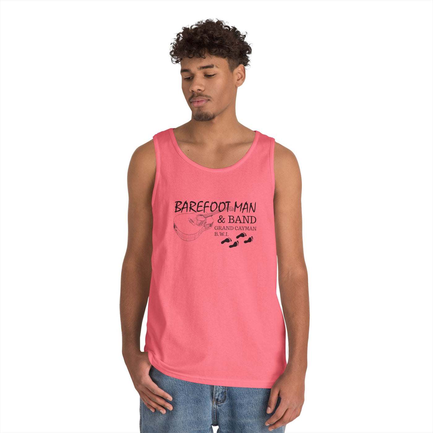 Retro Barefoot Man & Band Unisex Heavy Cotton Tank