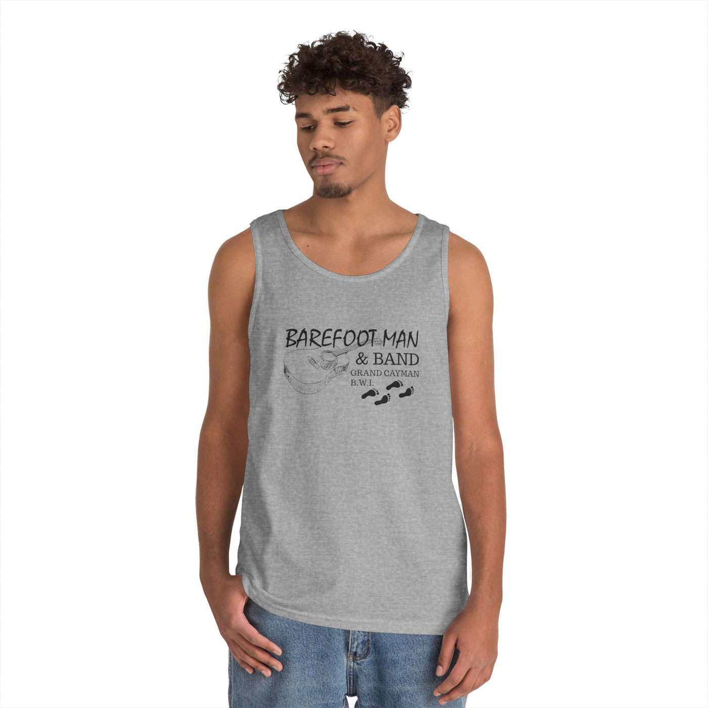 Retro Barefoot Man & Band Unisex Heavy Cotton Tank