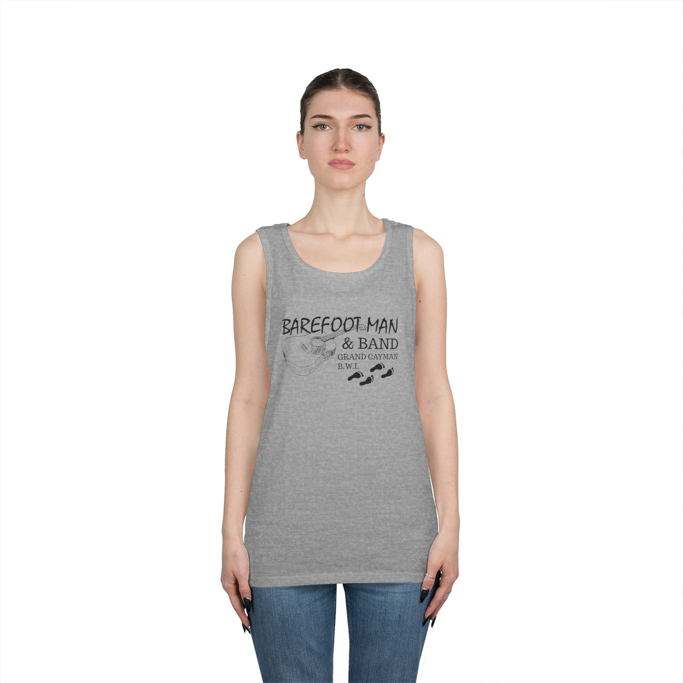 Retro Barefoot Man & Band Unisex Heavy Cotton Tank
