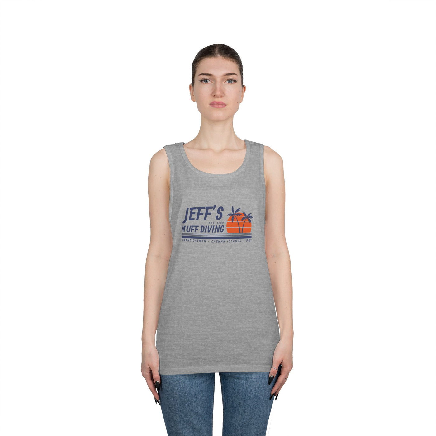 Jeff's Sunset Unisex Heavy Cotton Tank