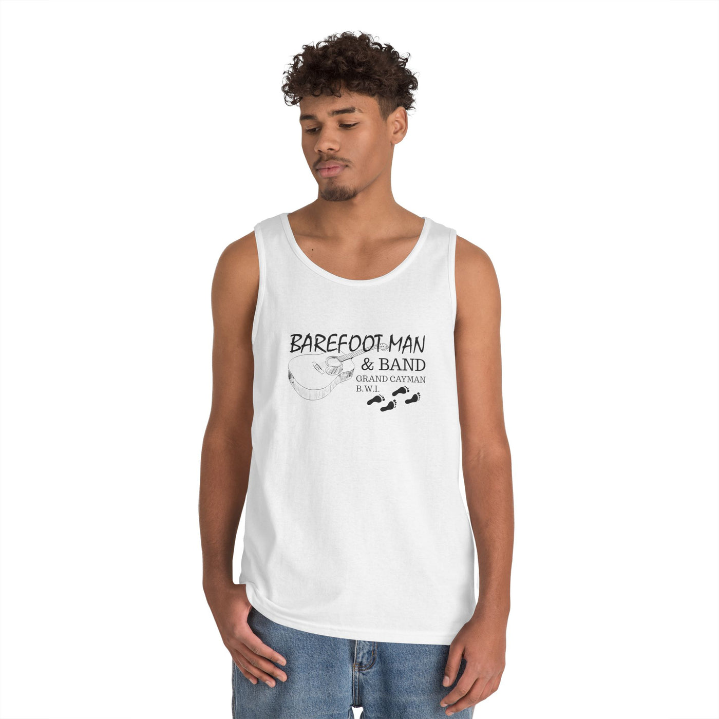 Retro Barefoot Man & Band Unisex Heavy Cotton Tank